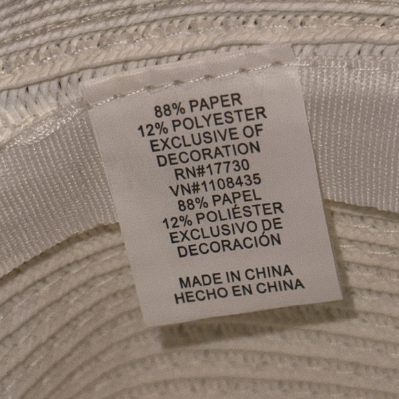 🌹Target Elegant White Women's Hat with Black Band - Picture 5 of 6